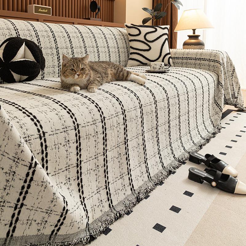 Modern Chenille Sofa Cover All Season Universal Anti Cat Scratch Seat Towel Full Coverage Blanket  for Living Room