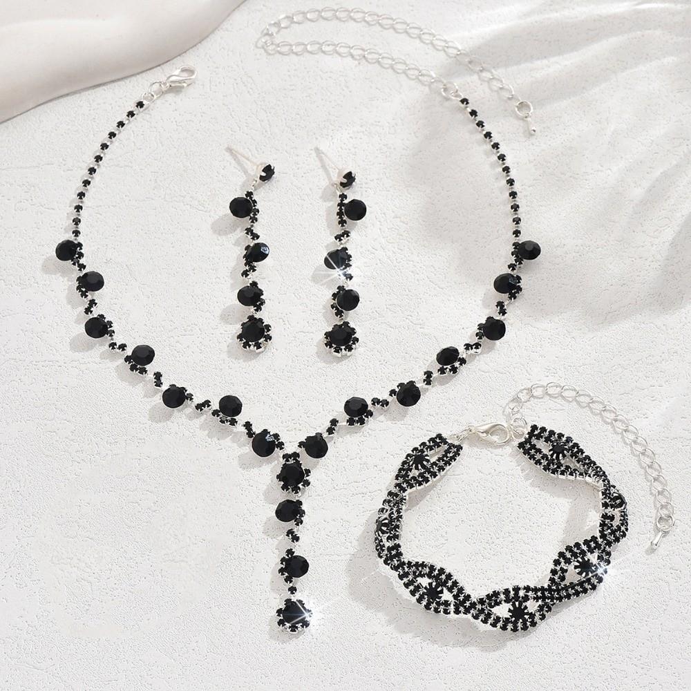 2/3pcs Matching Jewelry Rhinestone Jewelry Set Crystal Bridal Jewelry Set  Party
