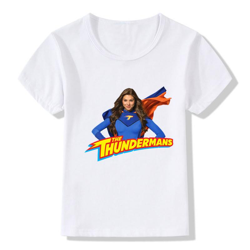 

New Cute The Thundermans TV Shows Print T-shirts Summer Kids T Shirt Baby Girls Boys Clothes Fashion Streetwear Tops 130