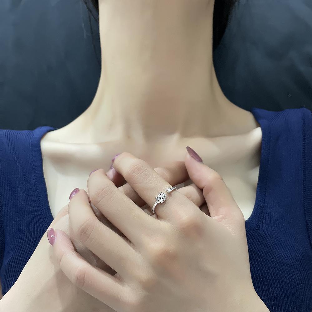 Lindon Classic Copper Alloy Zircon Ring Ladies Jewelry Wedding Promise Party Gift