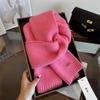 High Quality 100% Wool Scarf Women Men Autumn Australian Pure Wool Knitted Muffler Female Male Solid Simple Decorate Scarves