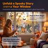 Festive Home Window Art Halloween Clings Pumpkins Skeletons Ghosts And Bats Print Decorative Reusable Seasonal Stickers Decals Electrostatic