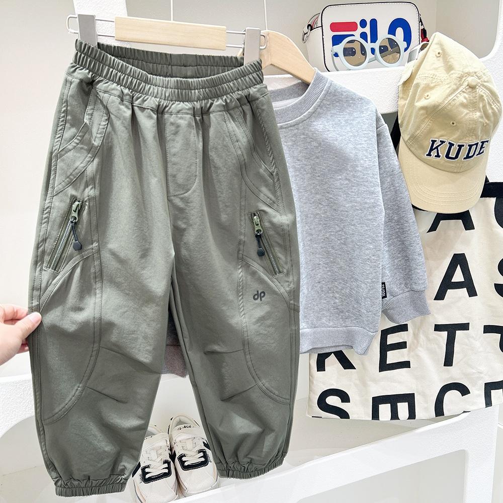 Boys' Spring and Summer Trousers Boys Babies Western Style Big Children's Feet Casual Pants Trend