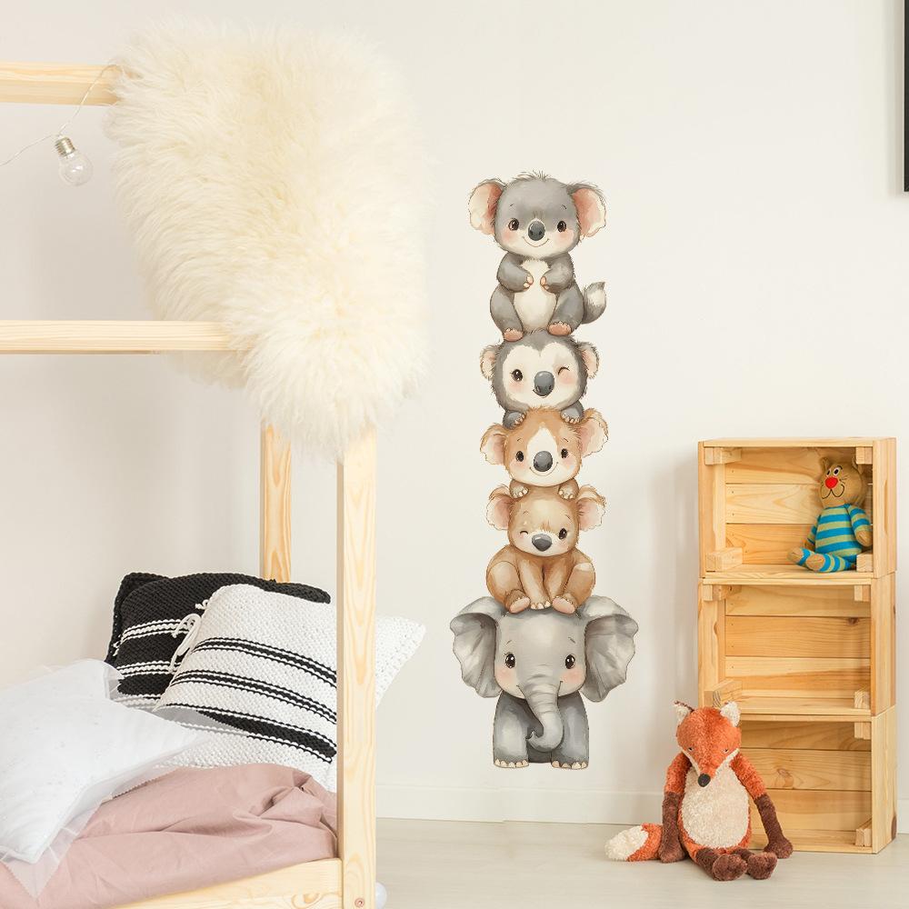 Elephant Sloth Animal Stack Arhat Bedroom Living Room Entrance Hall Home Background Beautification Wall Stickers