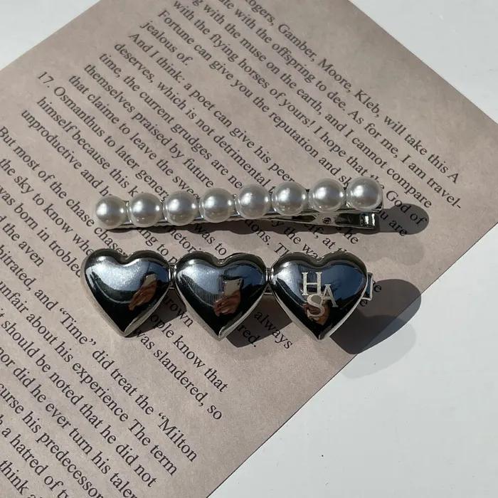 HA083 Triple heart hair pin set