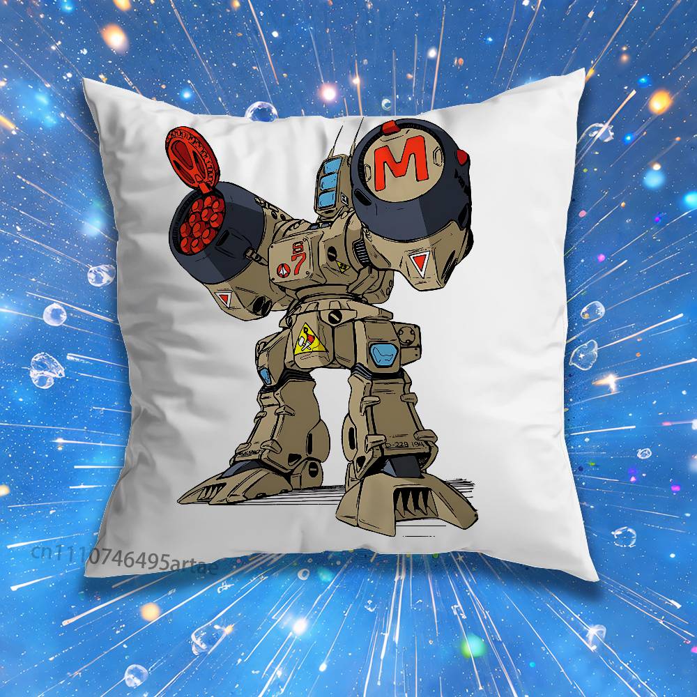 R-Robotech Anime Macross Pillow for Sofa Seat Chair Decorative/Modern Home Decor Print Throw Cushion