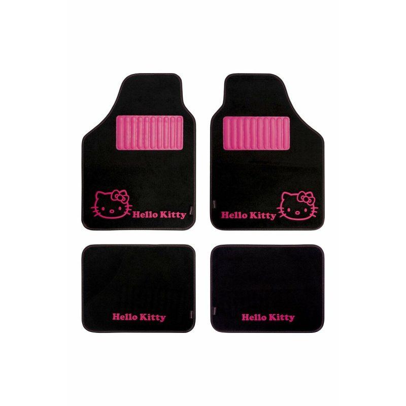 Hello Kitty Hello Kitty Car Mat Set Black Pink (4 Pcs)