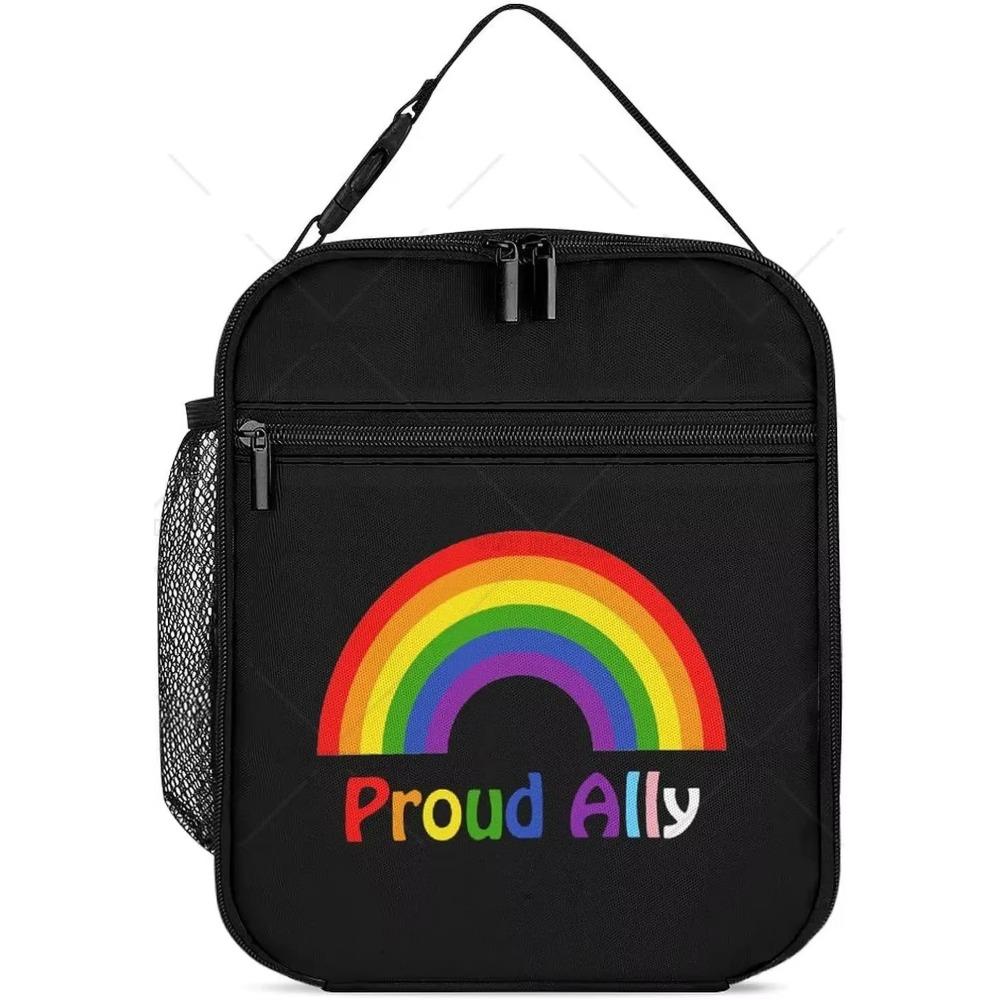 Pride Month Gay Pride Ally Brotdose für Damen Herren Niedliche Tragetasche Lunchbox mit Tasche Isolierte Taschen für Arbeit Büro Reisen Picknick