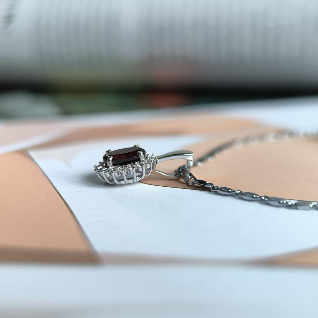 Серебряная подвеска с гранатом 1.094ct (2191476)