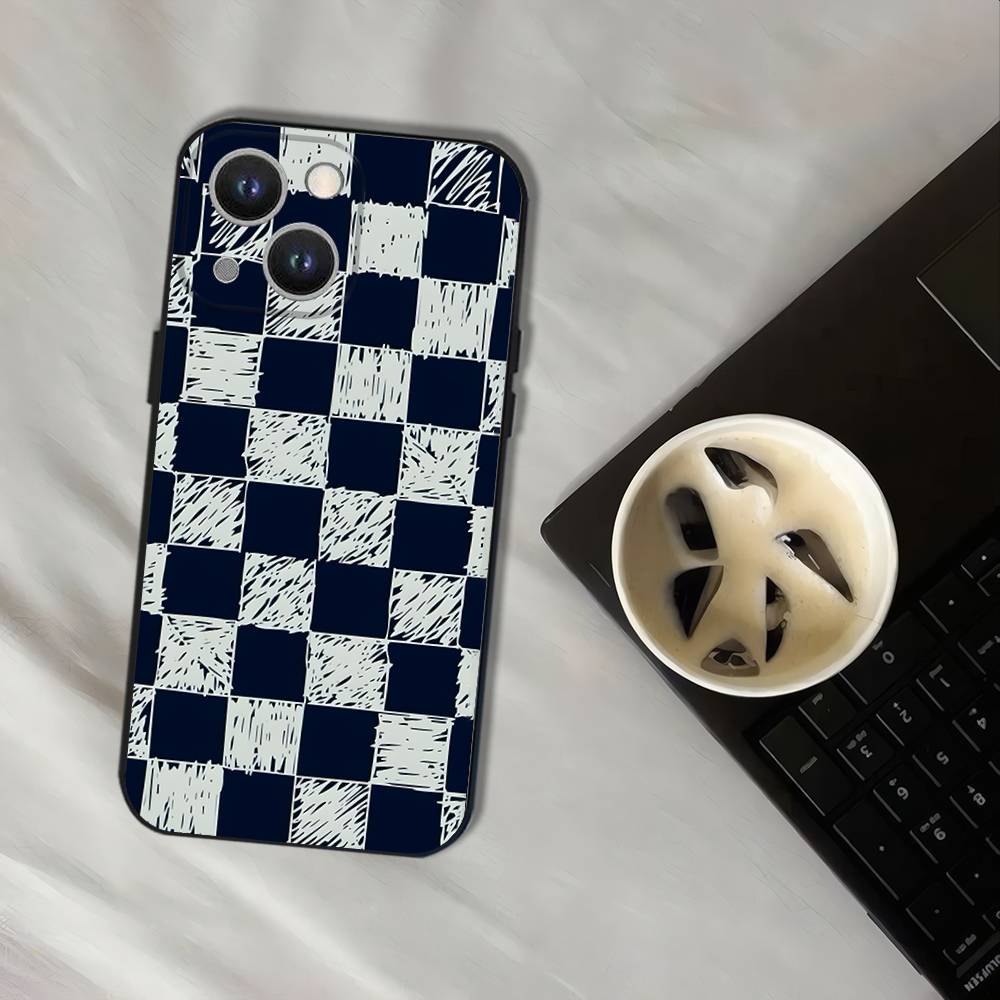 Chess Phone Case For iPhone 17,16,15,14,13,12,11,Pro,XS,Max,XR,Plus,E,SE4,Mini Black Soft Cover