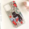 Luxury Black Cat  Flower Phone Cases Phone Case for Honor 400 200 Pro Magic 7 5 Lite X9a X9c X8a X8b Shell Silicone Back Cover