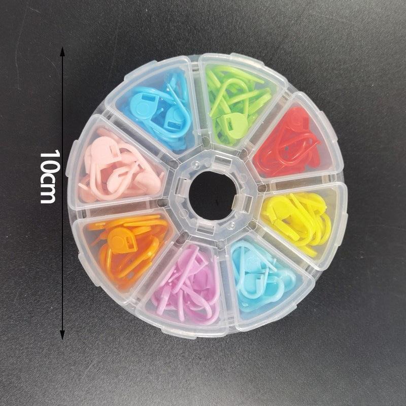 Plastic Stitch Markers Set Boxed Knitting Pins Sweater DIY Craft Supplies Crochet Locking Stitch Markers Knitting Accessories