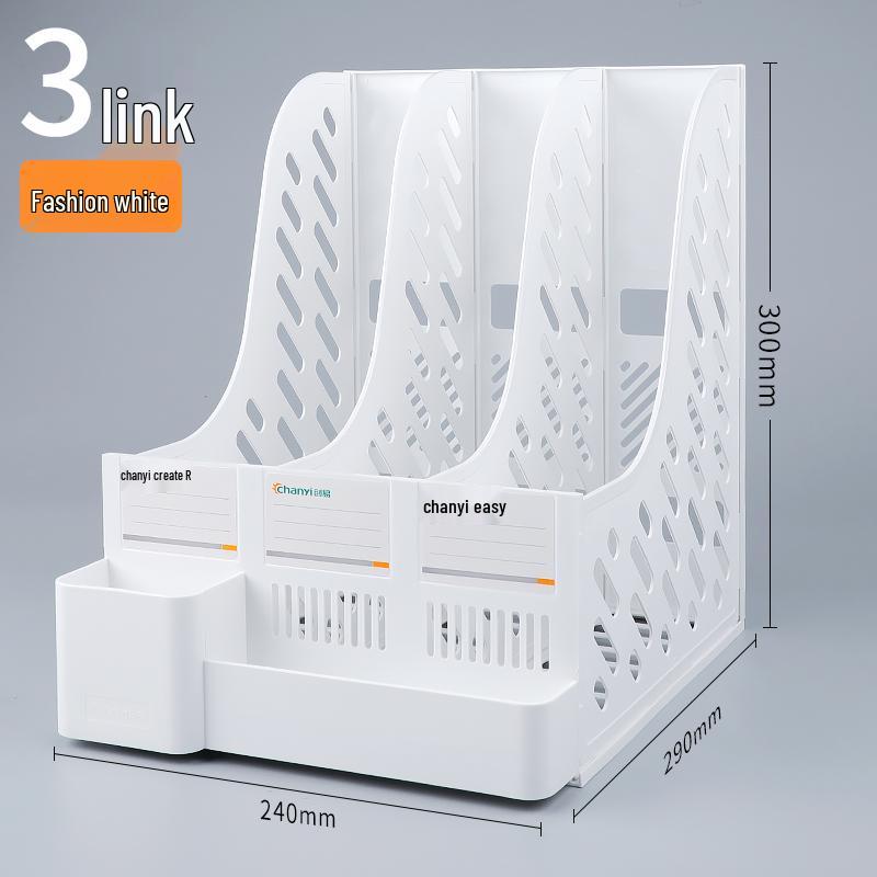 Desktop File Organizer Set: Thickened Rack & Storage Box for Office Supplies
