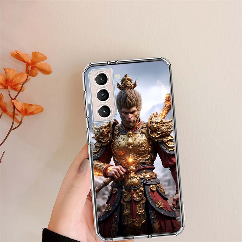 Black Myth Wu Kong Clear Phone Cases for Samsung S26 Ultra Galaxy S25 Edge S24 S23 FE S21 Plus S20 S22 S10 Cover Patterned Compa