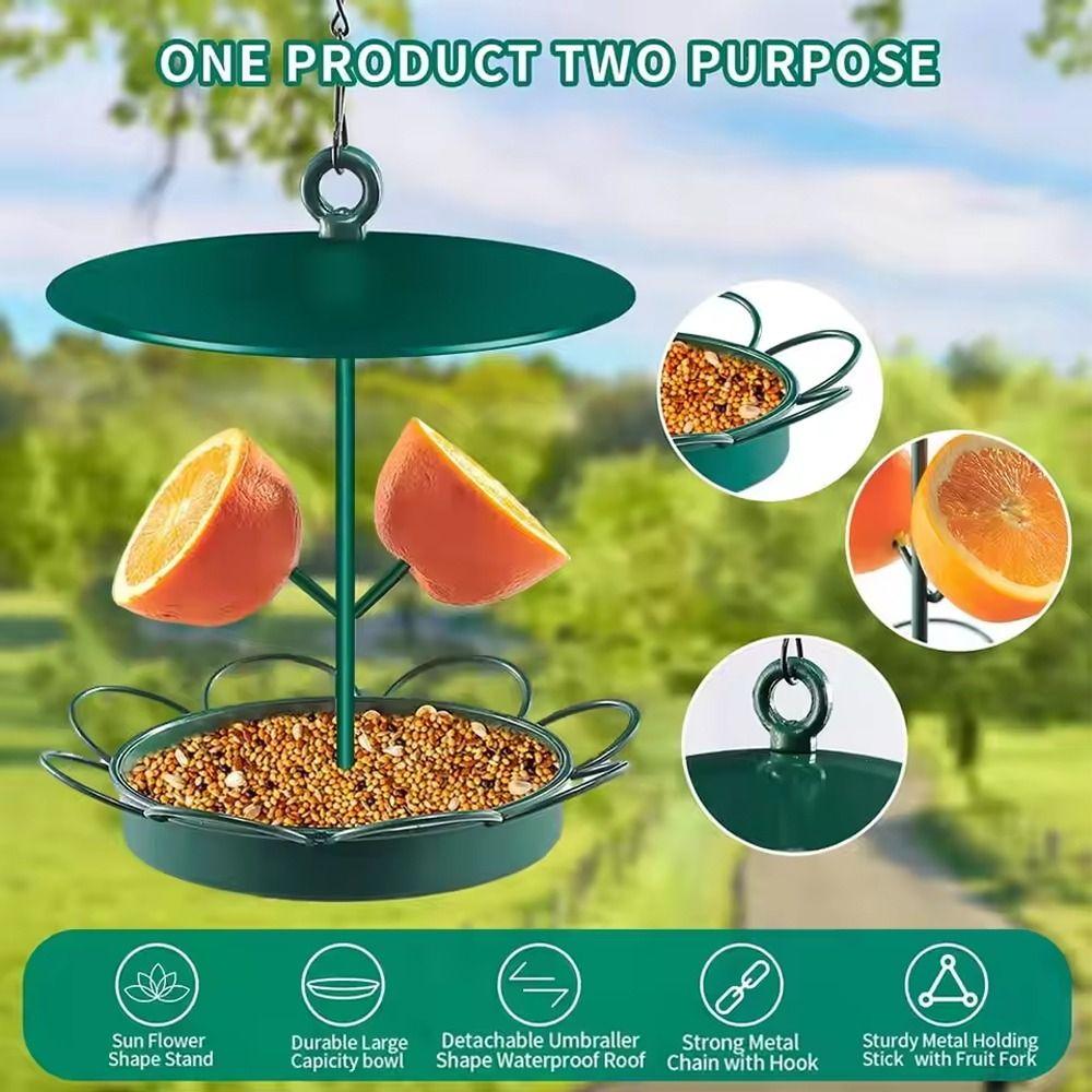 Waterproof Metal Wild Bird Feeder Detachable Bird Bathtub Bird Bowl Hanging Bird Feeders  Farm