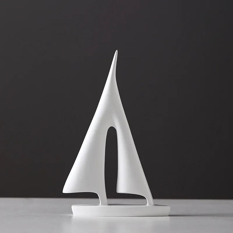 

Nordic Simple Black and White Sailboat Model Light Luxury Creative Decoration Living Room Home Decoration Handicraft Decoration