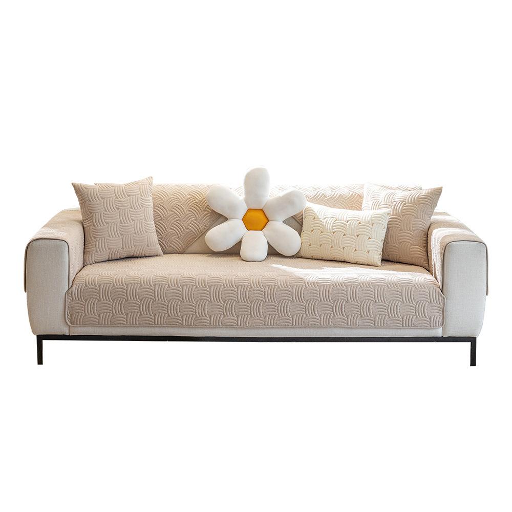 Four Seasons, material periat universal, matlasat, brodat, perna de canapea, modern, simplu, de culoare solida, perna de canapea prosop