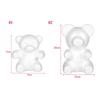 1PC Polystyrene Styrofoam White Foam Bear Mold Artificial Flower Head Rose Bear  Valentine's Day Gifts Party Wedding Decoration