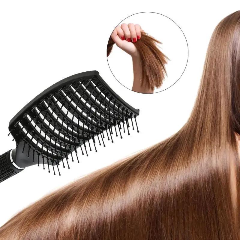 Haar Kopfhaut Massage Kamm Haarbürste Borste Nylon Frauen Nass Lockig Entwirren Haarbürste für Salon Friseur Styling Werkzeuge