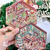 Senyou 3.0 Christmas Cottage 3D Miniature Scene Stickers - Exclusive DIY Landscape Decor