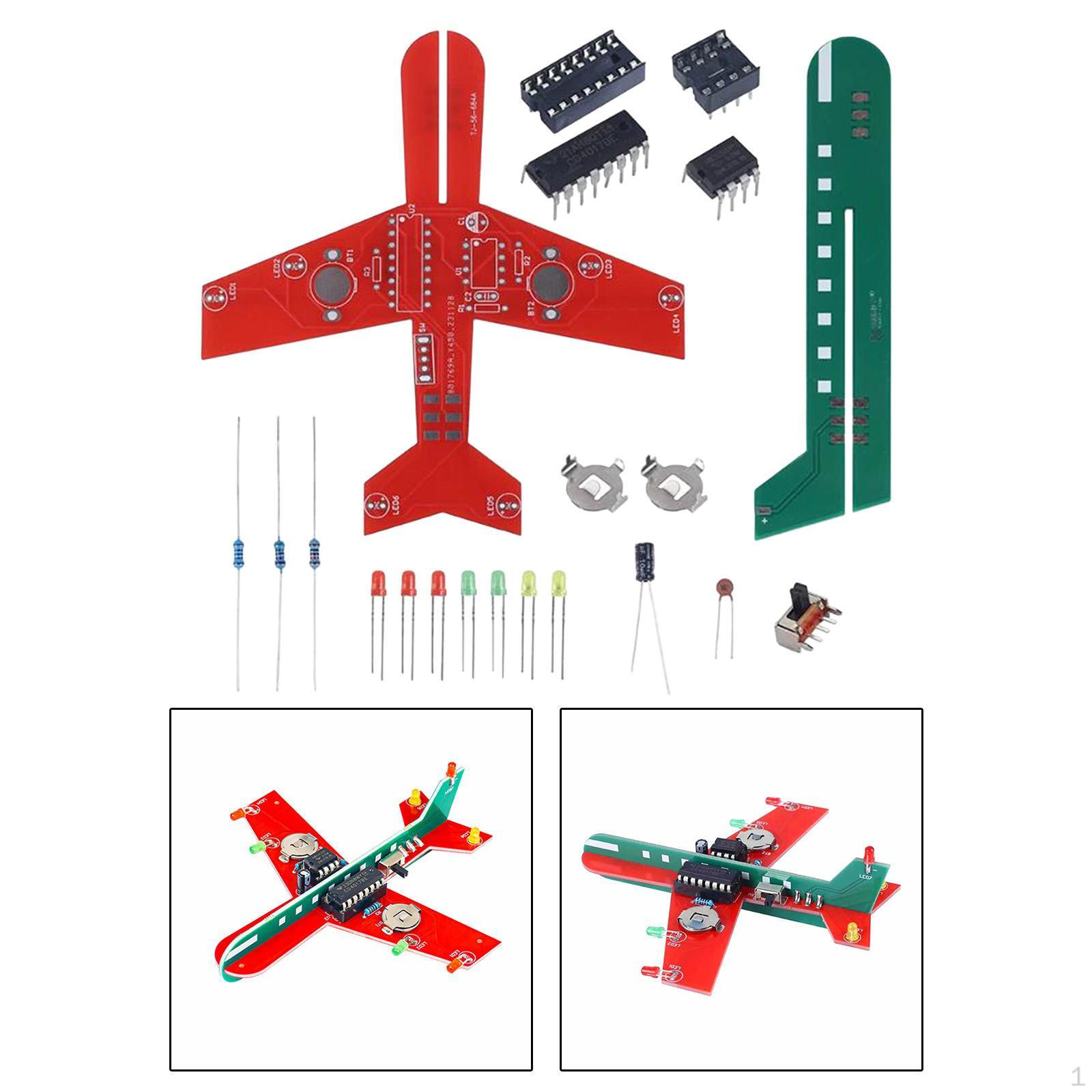 

Електронний Набір для Практики Пайки Компонент Друкованої Плати Міні Літак Світло