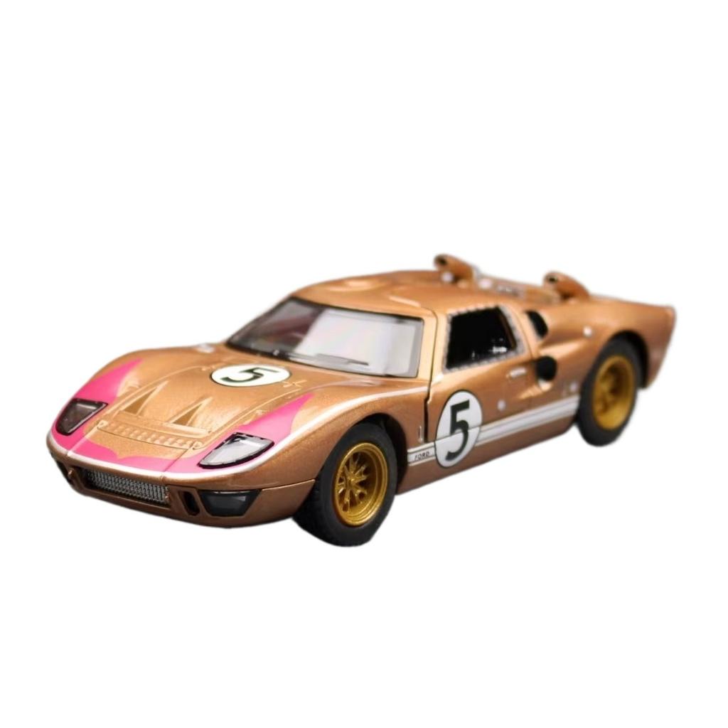 Toy Car Model 1/32 Scale 1966 Ford GT40 MKII Racing Rally Alloy Diecast Miniature Vehicle Collection Gift for Children Boy