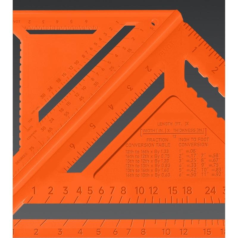 Carpenter Rafter Square Triangle Ruler Angle Drawing Tool for Exact Measurements in Furniture and Model Construction