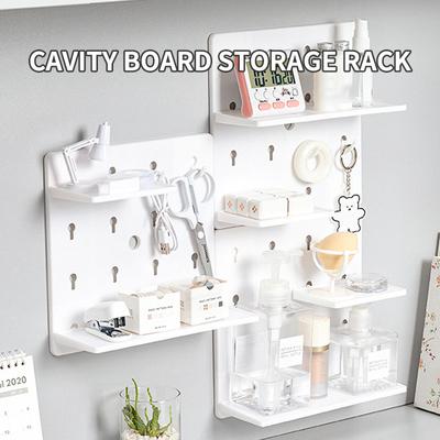1PC/2PCS/4PCS Wall Perforation-free Plastic Shelving Bathroom Wall Wall Hanging Student Bedroom Dormitory Headboard Hole