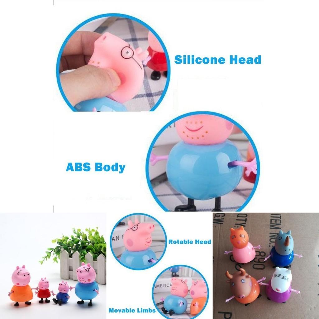 Bunte umweltfreundliche Peppa Pig Familie Freunde Actionfiguren für Kinder 25-teiliges Set