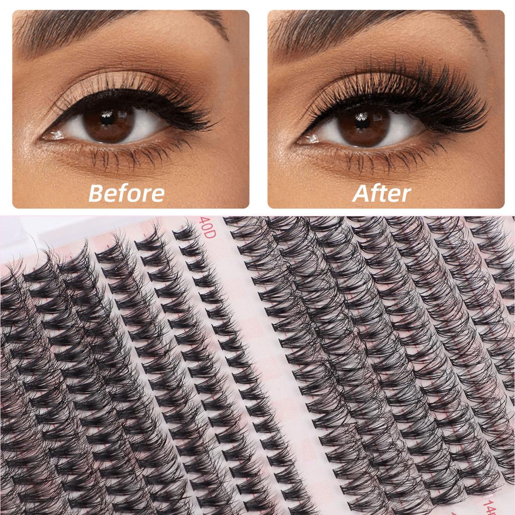 Diy Single Cluster Of Hair 640 Clusters Large Capacity Family Photo Eyelash Book D Song Single Cluster Mixed False Eyelashes