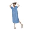 Modal Loose Nightdress Women's Summer Home Thin Casual Dress Ice Silk plus Size Slim Looking Short Sleeve Dress