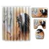 Abstract Art Bathroom Non-Slip And Anti-Mildew Floor Mat Shower Curtain Combination Carpet Couple Human Body