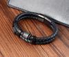 New Trendy Chain Men Bracelet Classic Stainless Steel Multilayer Braided Rope Leather Bracelet For Men Charm Jewelry Gifts