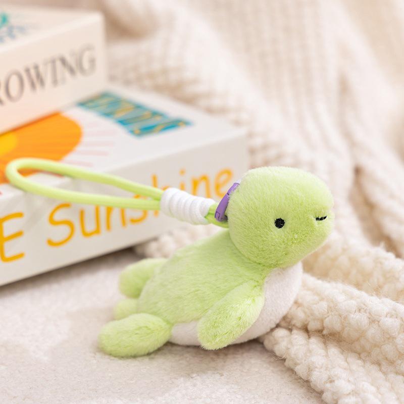 Mini Turtle & Nesting Crab Plush Keychain - Marine Life Parent-Child Doll Set