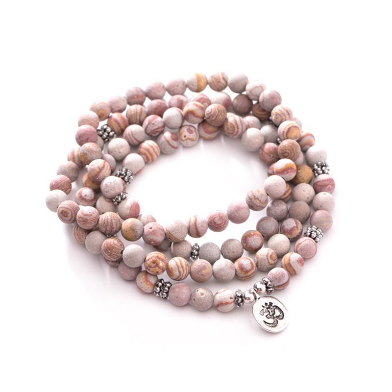 European and American Fashion Red Zebra Bracelet & 108 Beads Lotus Pendant Tree of Life Necklace