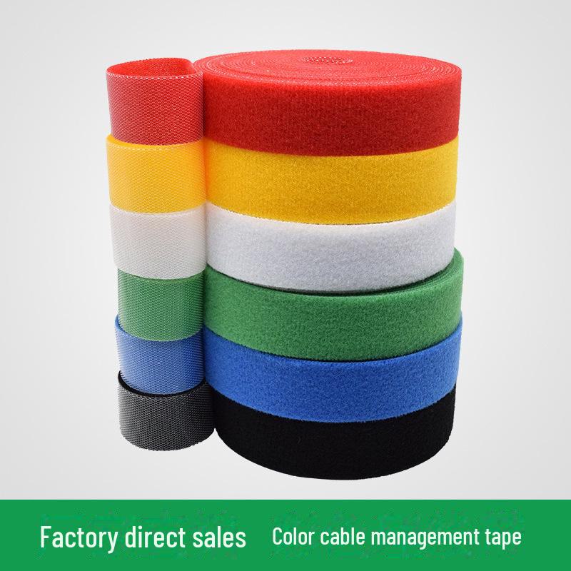 Dual-Color Velcro Cable Ties - Tearable Cable Organizer for Data Cables