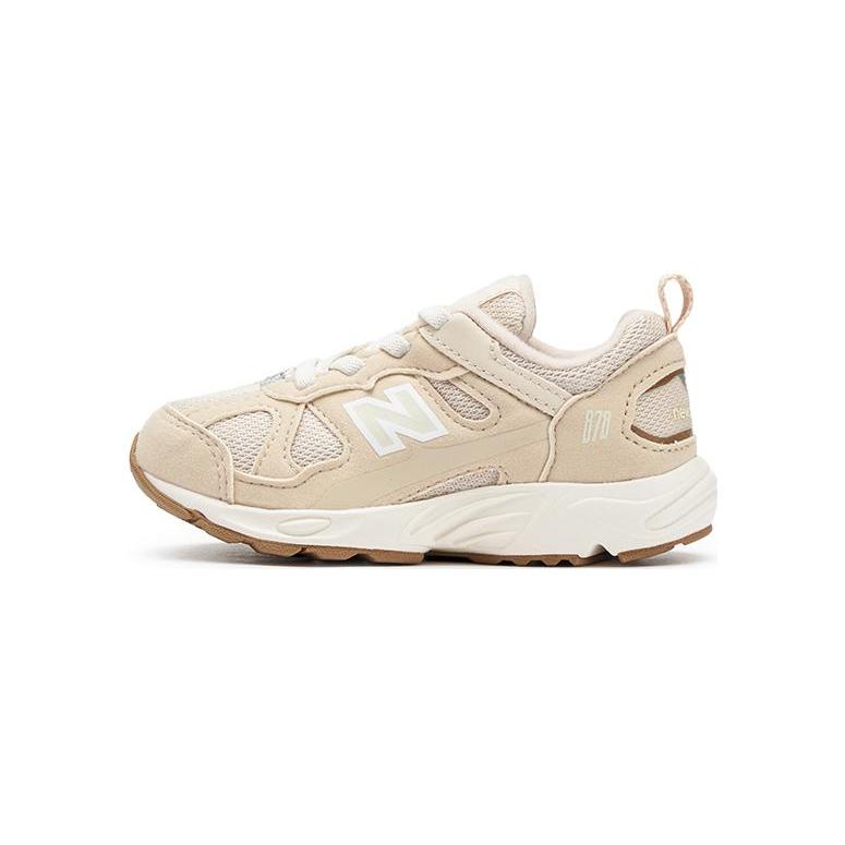 

New Balance NB 878 Cushioning, Wear Resistant Low top Toddler Shoes Beige White Brown Infant And Toddler IV878EC1 Wide (W) 27.5