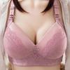 Massage Breathable Bra Gather Anti-sagging No Steel Ring Beautiful Back Thin Wireless Women's Underwear Sweet Sexy Lace Embroidery Simple Casual
