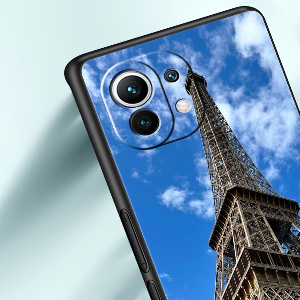 Phone Case For Xiaomi Mi 15 14 13 12 11 Lite 14T 13T 12T 11T Pro Poco X7 X6 X5 X3 Pro F6 F5 F4 Cover Red Umbrella Eiffel Tower
