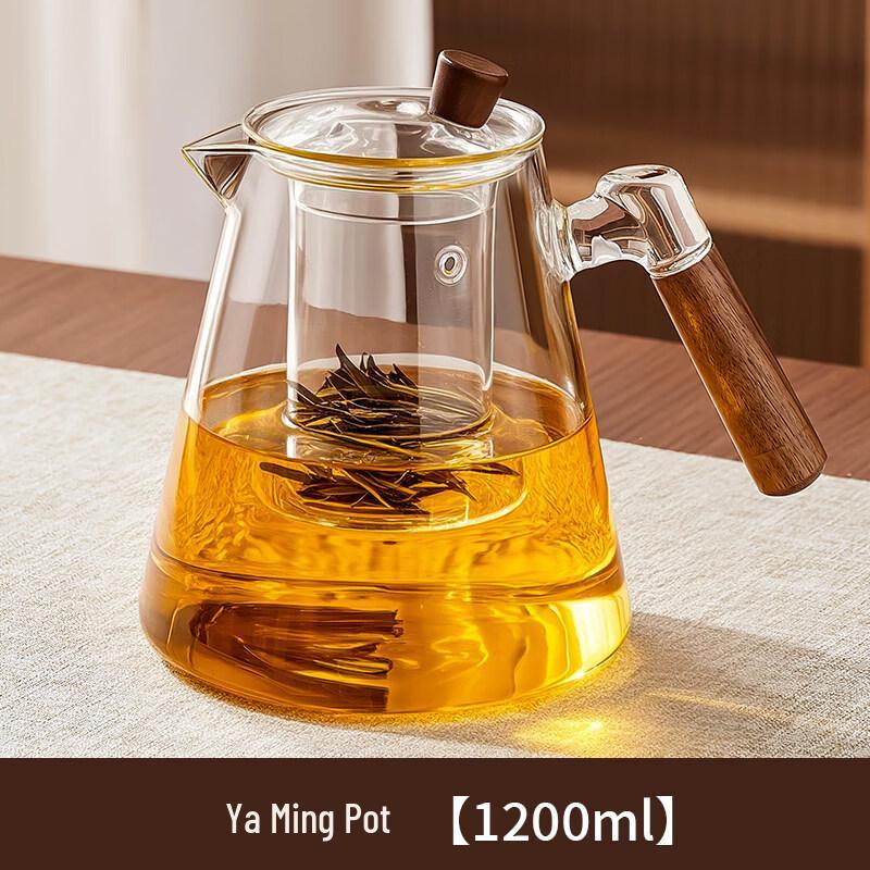 ZISIZ Glass Teapot with Glass Infuser