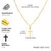 Vintage Jesus Cross Pendant Necklace for Women,Gold Plated Prayer Necklaces,Stainless Steel Jewelry Lucky Gift