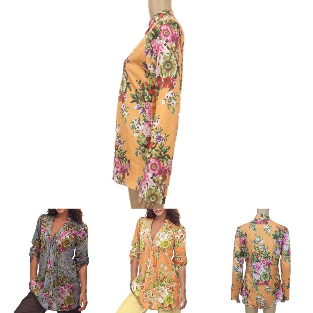 Classic Fall Short Sleeve Printed Shirt For Women Casual Wear