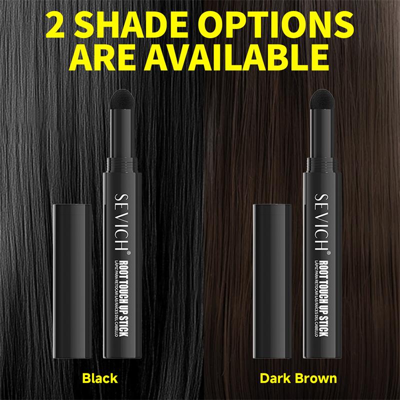 SEVICH 2g Root Touch Up Stick Hairline Powder, Hair Root Concealer for Gray Hair Coverage, Hair Shadow Powder Stick for Thinning Hair Black Dark Brown