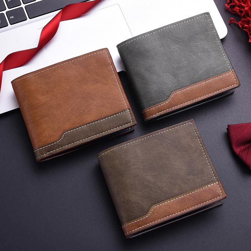 Men’s PU Leather Bifold Wallet Slim Card Holder Multi Card Slots Cash Pocket Business Wallet Vintage Minimalist Purse