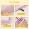 Portable Mesh A4 File Folder Waterproof L-shape Large Opening File Bag Dopamine Color Large Capacity File Organizer Students