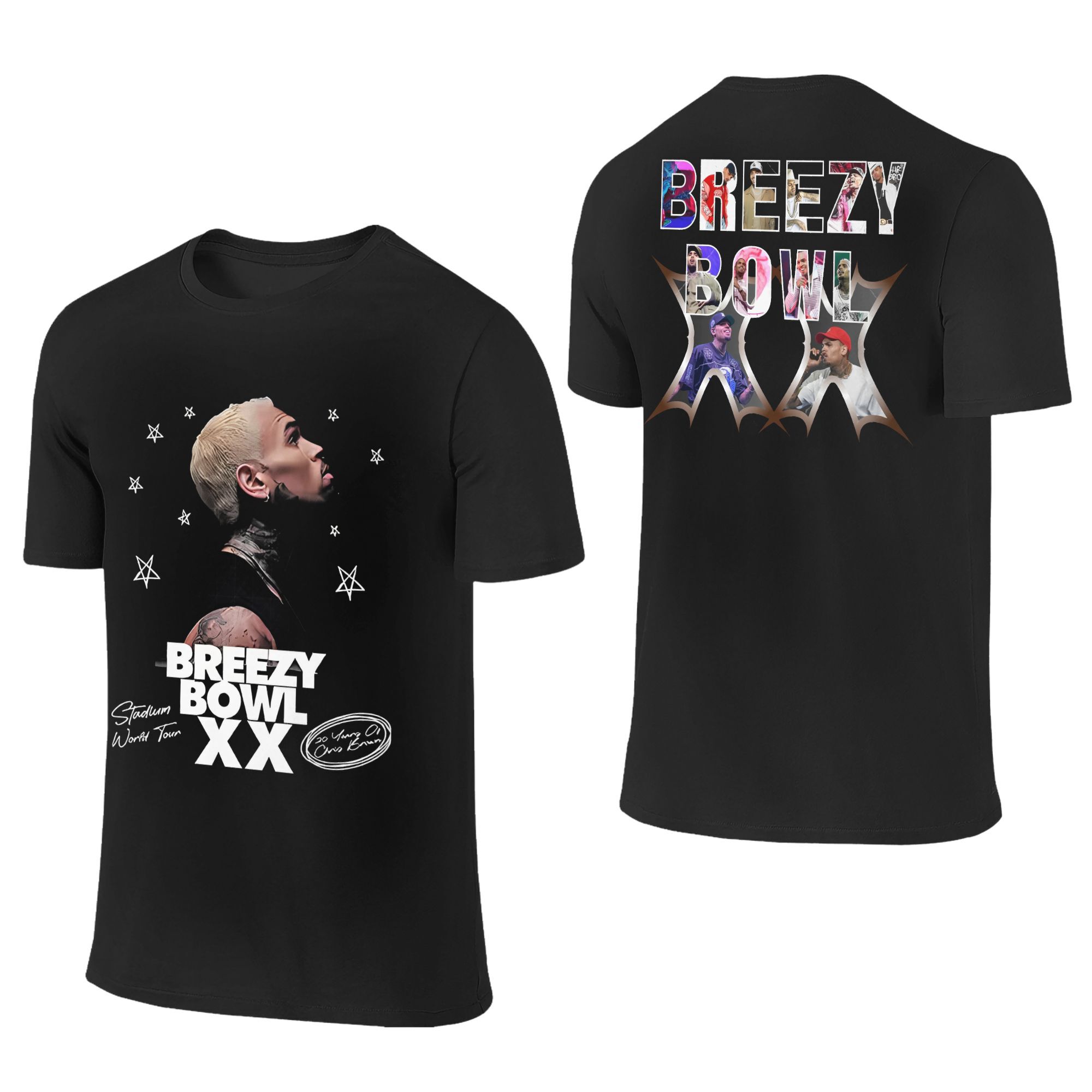 

Humorous Chris Brown Breezy Bowl XX Tour 2025 T-Shirt Men Women O Neck 100% Cotton T Shirt Rapper Tee Shirt 4XL 5XL 6XL Clothes 4XL