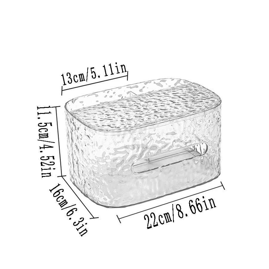 1PCS Glacier Pattern Tissue Box Living Room Household Luxury Coffee Table Multifunctional Creative ins Wind PET New Storage Box