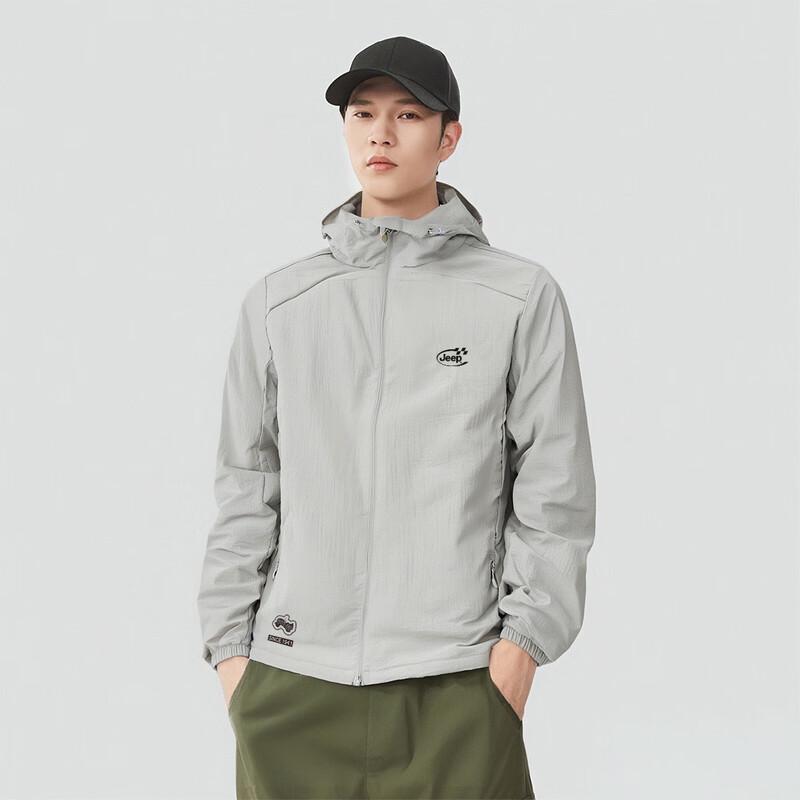 JEEP Men's Summer Hooded Sun Protection Casual Outdoor Jacket