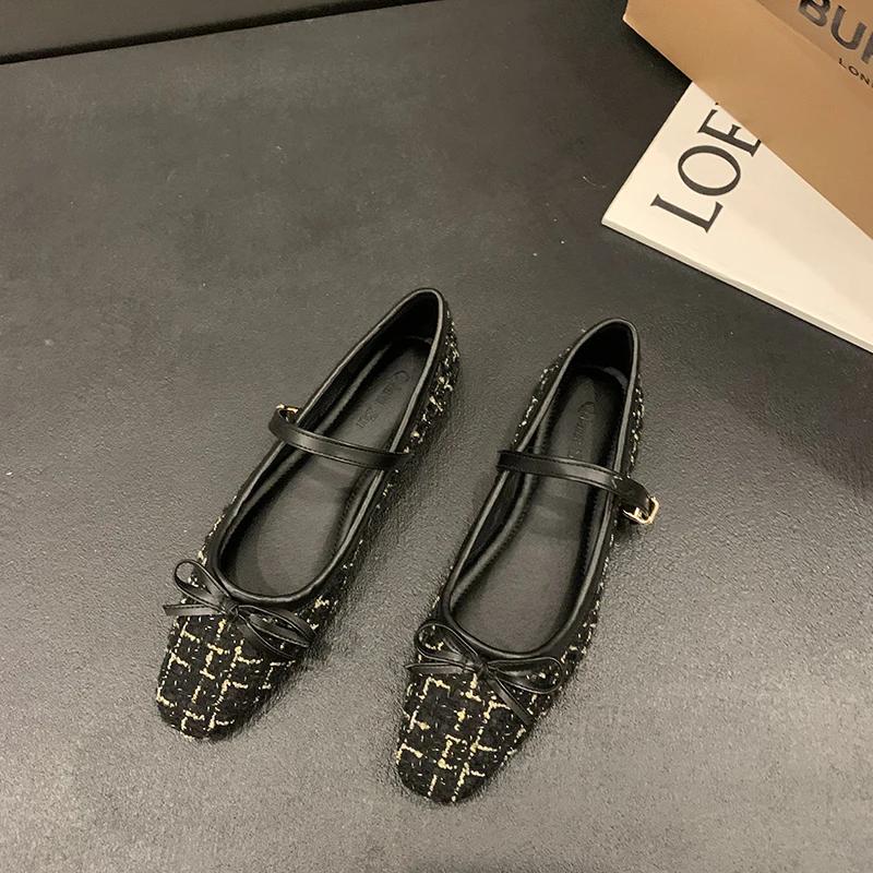 Fashion 2024 New Loafers Shoes Spring Women Buckle Soft Sole Single Shoes Women Fashion Round Toe Granny Flats Shoes