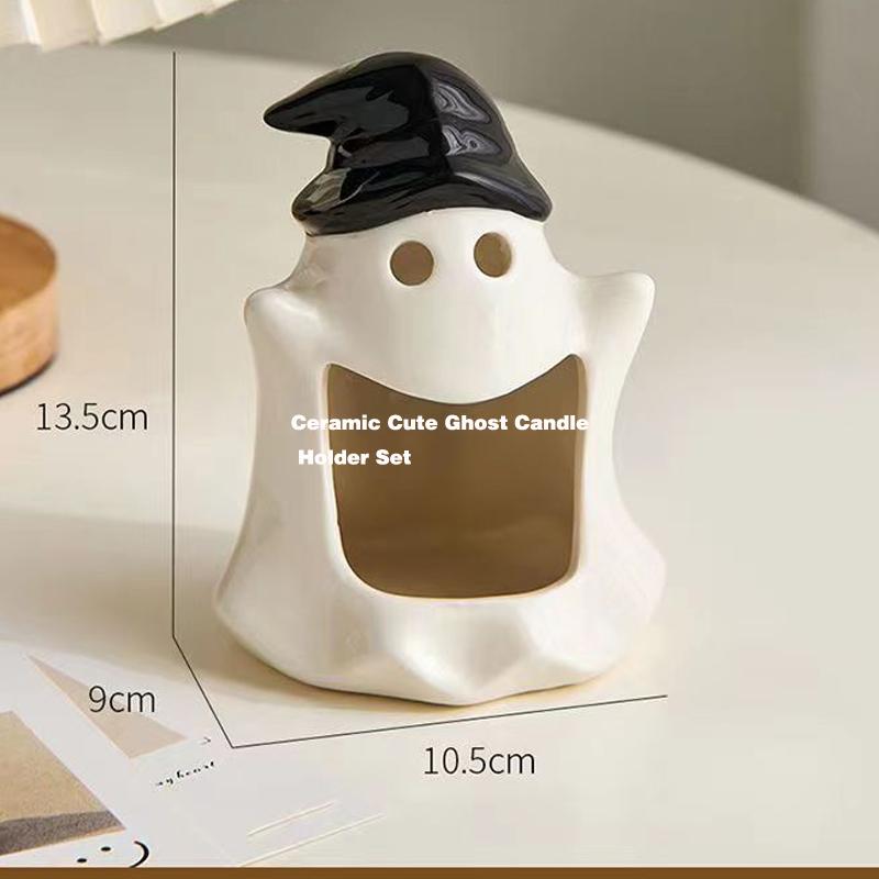 Halloween Geist Kerzenständer Niedlicher Geist Kreativ Restaurant Tischplatte Aromatherapie Kerze Dekoration Atmosphärendekoration